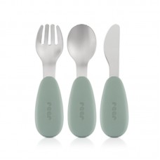 Reer Комплект прибори за хранене силикон/стомана 3 броя
