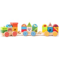 Woody Wooden train Forest animals