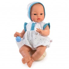 Asi Koke baby doll 36 cm with white and blue set