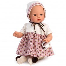 Asi Кукла-бебе Коке с рокля и терлички с помпони