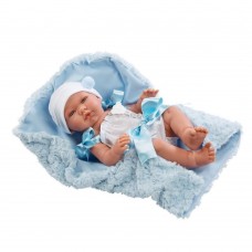 Asi Кукла-бебе Пабло със сини панделки и одеяло