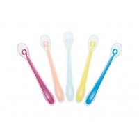 Babymoov Бебешки силиконови лъжици, 5 броя