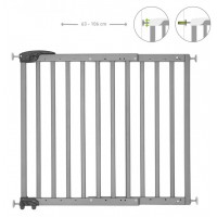 Badabulle Deco Pop Extendable Safety Gate, Pressure Fit or Screws, Grey