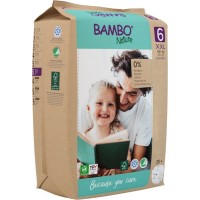 Bambo Nature Eко пелени за еднократна употреба XXL, 16+ кг. - 20 броя, размер 6 Bambo Nature Eко пелени за еднократна употреба XXL, 16+ кг. - 20 броя, размер 6