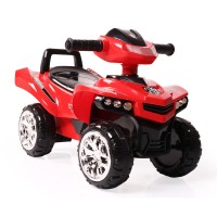 Moni Детска кола за яздене и бутане ATV No Fear, Червена