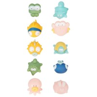 Badabulle Baby Bath Toys Pastel, set of 10 Badabulle Baby Bath Toys Pastel, set of 10