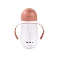 Beaba Неразливаща чаша със сламка 300 мл, terracotta Beaba Неразливаща чаша със сламка 300 мл, terracotta