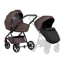 Tutis Baby Stroller 2 in 1 Uno 6+ Leather, Cioccolata