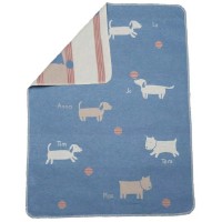David Fussenegger Бебешко одеяло Juwel 70x90 Кученца, Синьо David Fussenegger Бебешко одеяло Juwel 70x90 Кученца, Синьо