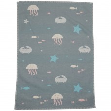 David Fussenegger Organic Cotton Baby Blanket Lena Under the sea