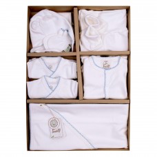 Bio Baby Organic Newborn gift set White-Blue, 9 pcs