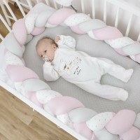 Bubaba Гнездо за бебе Плитка Розово и Бяло Bubaba Гнездо за бебе Плитка Розово и Бяло