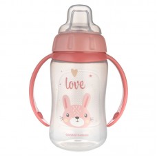 Training Cup with Soft Silicone Spout 320 ml Cute Animals Pink