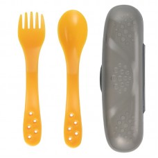 Canpol Комплект прибори за пътуване в кутия 12m+ Жълт