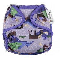 Close Parent Single Printed Reusable Popper Nappy +bamboo Moose