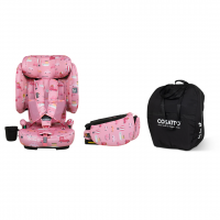 Cosatto On The Go i-Size Travel Car Seat, Itchy feet rosy