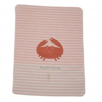 David Fussenegger Baby Blanket Juwel Crab Pink
