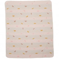  David Fussenegger Baby blanket Juwel Shapes allover Pink