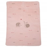 David Fussenegger Maja Organic Cotton Baby Blanket Hedgehog and Snail Pink David Fussenegger Maja Organic Cotton Baby Blanket Hedgehog and Snail Pink