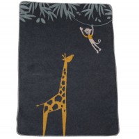 David Fussenegger Maja Organic Cotton Baby Blanket Giraffe Grey