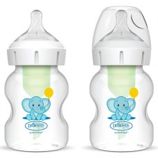 Dr.Brown's Wide-Neck Options+ Baby Bottle 150ml Elephant , Set of 2 Dr.Brown's Wide-Neck Options+ Baby Bottle 150ml Elephant , Set of 2