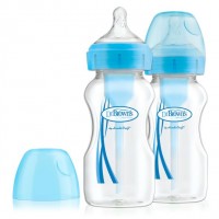 Dr.Brown's Options+ Wide-Neck Bottle 270 ml Blue, Set of 2