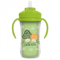 Dr.Brown's Преходна термо чаша със сламка и дръжки Milestones, Зелена Dr.Brown's Преходна термо чаша със сламка и дръжки Milestones, Зелена