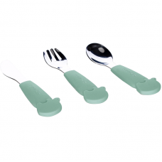 FreeON Stainless steel cutlery set Green