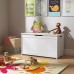 Ginger Home Wooden Toy Storage Chest with Seating Bench White