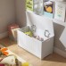 Ginger Home Wooden Toy Storage Chest with Seating Bench White