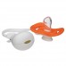 Iiamo String and Peace Silicone Pacifier 0–6 m with Protective Case, Orange