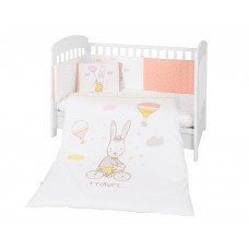Kikka Boo Бебешки спален комплект от 6 части Rabbits in Love 60x120