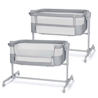 KinderKraft Co-sleeper crib 2in1 Nestee Up 2, Light grey
