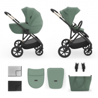 KinderKraft Бебешка количка 2 в 1 Prime 3, Зелена