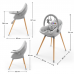 Kinderkraft Feeding Chair FINI UP 2 in 1 Grey