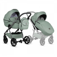 Tutis Baby Stroller 2 in 1 Uno 5+ Leather, Sage