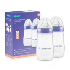 Lansinoh Комплект шишета със силиконов биберон Natural Wave 240 мл, 2 броя Lansinoh Комплект шишета със силиконов биберон Natural Wave 240 мл, 2 броя