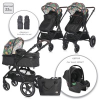 Lorelli Бебешка комбинирана количка 2 в 1 Viola, tropical flowers