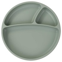Minikoioi Silicone Baby Plate Portions River Green