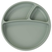Minikoioi Силиконова чиния Portions с вакуум, Светлозелена Minikoioi Силиконова чиния Portions с вакуум, Светлозелена