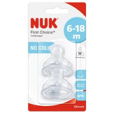 Nuk First Choice+ Silicone Nipples Size M (6-18 months) 2 pieces