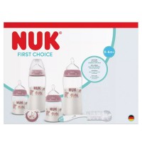 NUK First Choice Комплект шишета Perfect Start, 8 части Розов