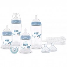 NUK First Choice Baby Bottle Set Perfect Start, 8 parts Blue NUK First Choice Baby Bottle Set Perfect Start, 8 parts Blue