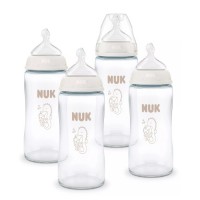 NUK First Choice Glass Baby Bottle Set Perfect Start, 4 parts Sea Horse
