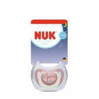 NUK First Choice Биберон залъгалка силикон Night 0-6 м. Заек NUK First Choice Биберон залъгалка силикон Night 0-6 м. Заек