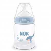 NUK First Choice Baby Bottle with silicone teat 0m+ S Whale NUK First Choice Baby Bottle with silicone teat 0m+ S Whale