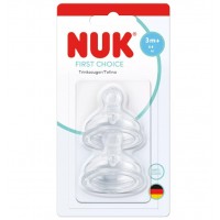 Nuk First Choice+ Silicone Nipple 2 pieces, 3m+ M Nuk First Choice+ Silicone Nipple 2 pieces, 3m+ M