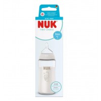 NUK First Choice Glass Baby Bottle with silicone teat 3m+ М Sea Horse NUK First Choice Glass Baby Bottle with silicone teat 3m+ М Sea Horse