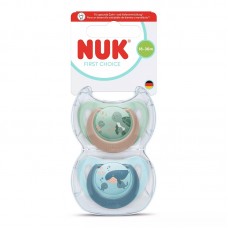 NUK First Choice Silicone baby soother 18-36 m 2 pcs, Turtle - Whale NUK First Choice Silicone baby soother 18-36 m 2 pcs, Turtle - Whale