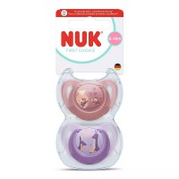 NUK First Choice Silicone baby soother 6-18 m 2 pcs, Monkey - Kangaroo NUK First Choice Silicone baby soother 6-18 m 2 pcs, Monkey - Kangaroo